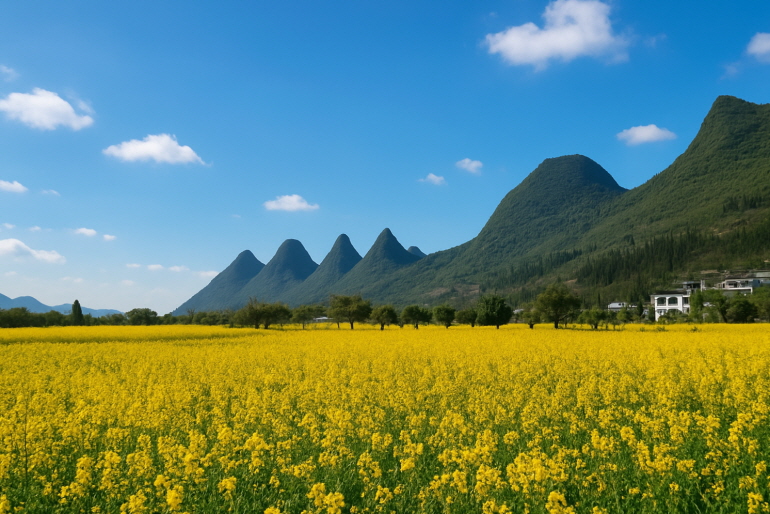 [봄날의 수채화] 다랭이논,나평유채+귀주성 7일